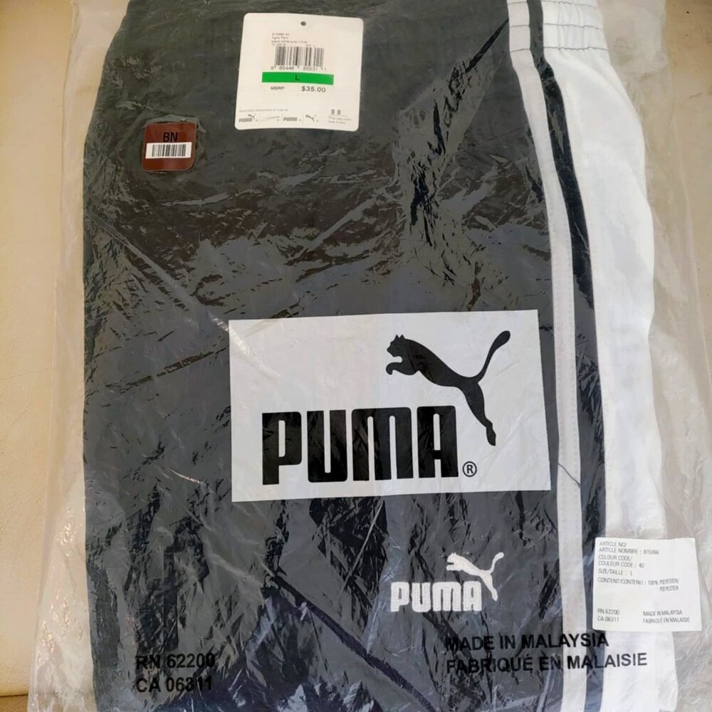 Mens PUMA Agile pants joggers Size L  Black,White,Gray